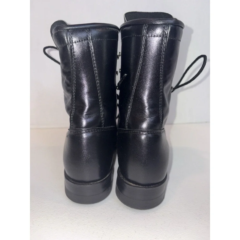 Vintage Justin Heritage Lacer Boots Women 6 B Black Kiddie With Box Rare - Picture 6 of 13